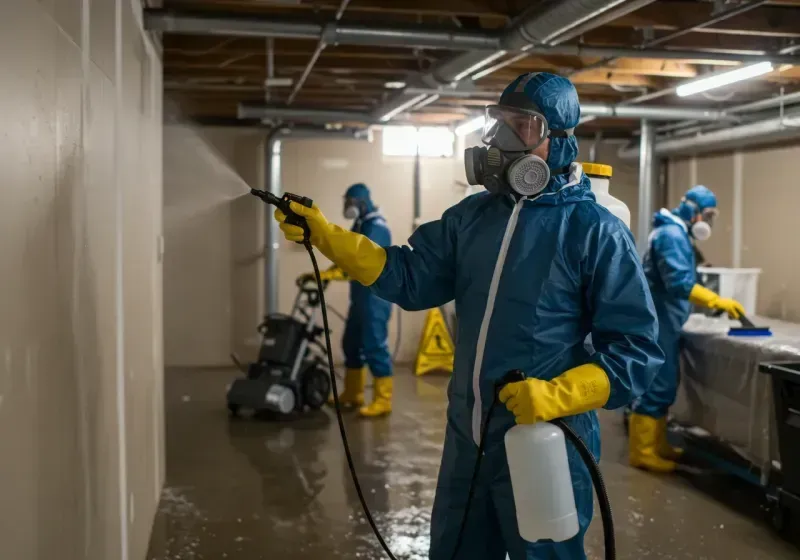 Basement Sanitization and Antimicrobial Treatment process in San Diego, CA