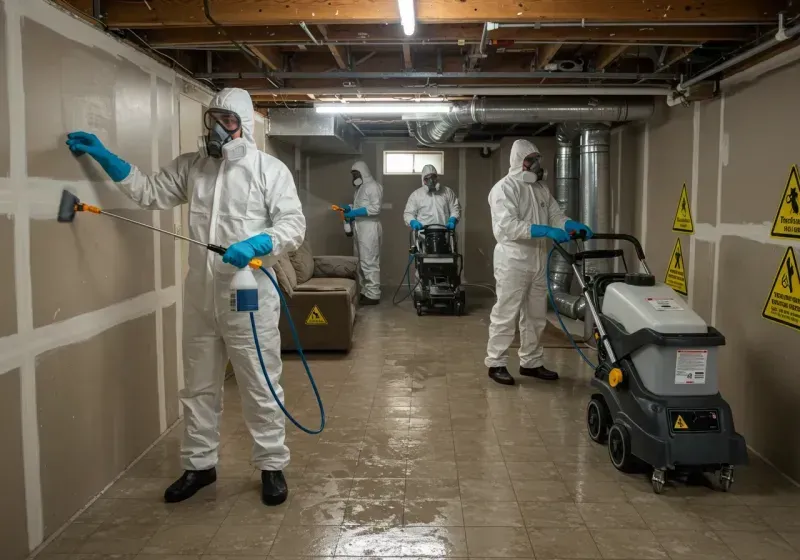 Basement Moisture Removal and Structural Drying process in San Diego, CA